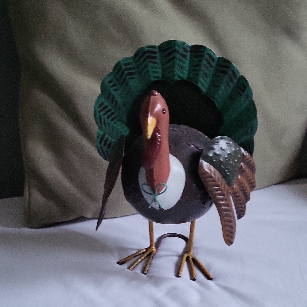 Decorative Metal Turkey Bird Figurine